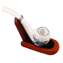 Manufacturers spot peony painting of ceramic smoking pipe